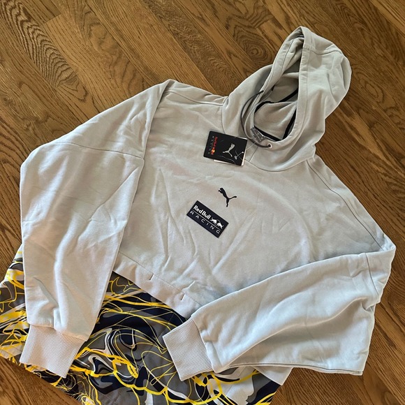 Puma Red Bull Racing Men's Medium Hoodie Motorsport Gray New with Tags - Picture 1 of 5
